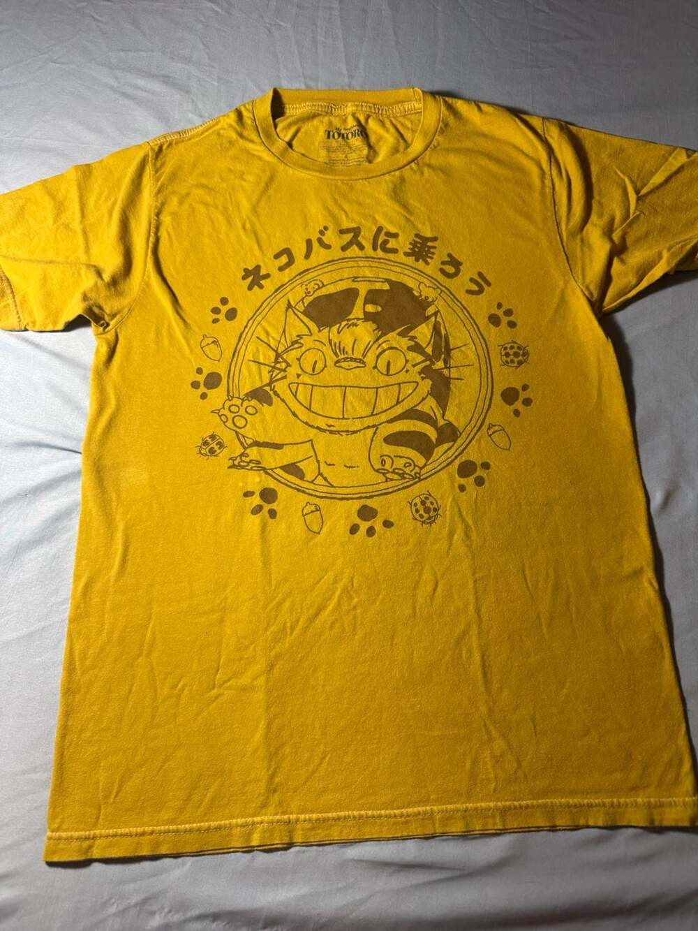My Neighbor Totoro Cat Bus T-Shirt - Mustard Yellow